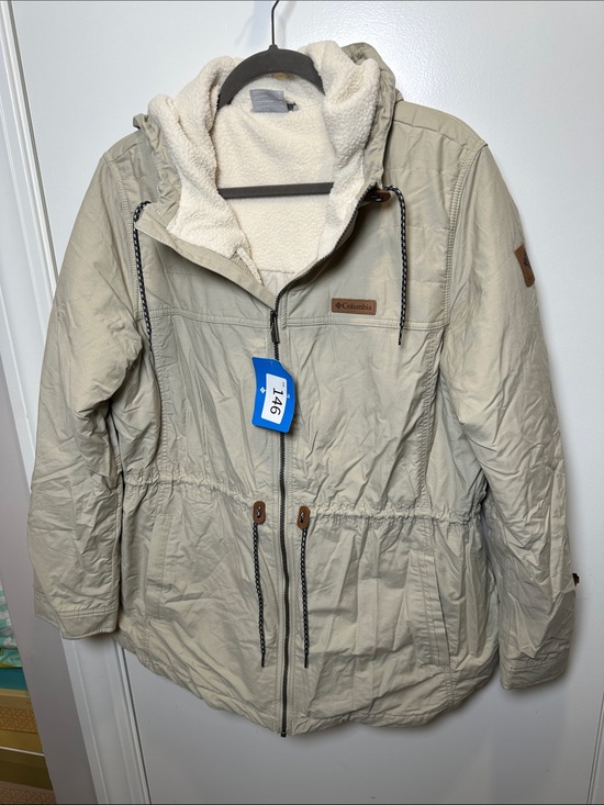 Columbia Jackets & Blazers - Columbia Women's Cream Hooded Sherpa-Lined Anorak (003)